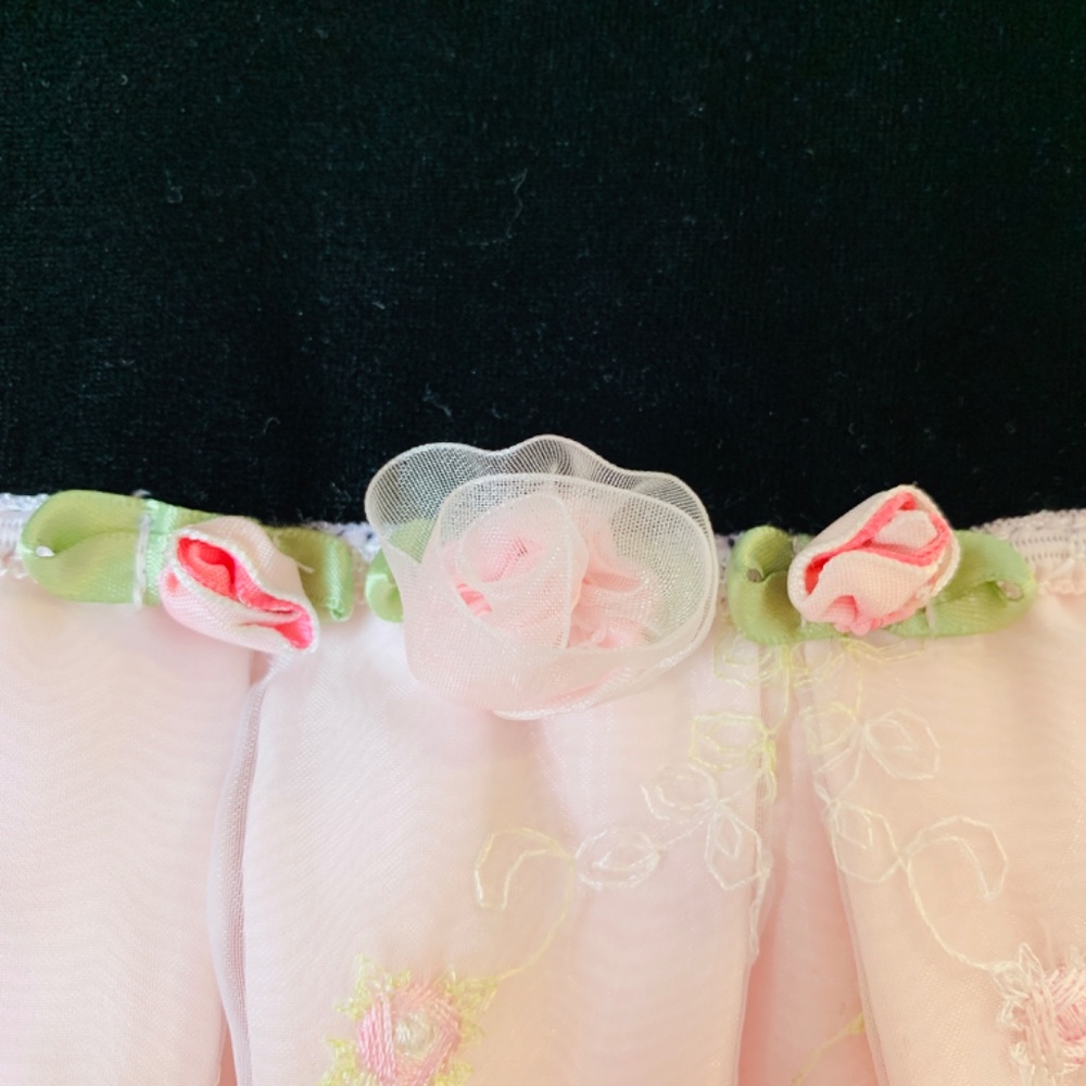 Marmellata Holiday Dress Baby 18 Months Black Velvet Pink Embroidered Floral - Picture 4 of 12